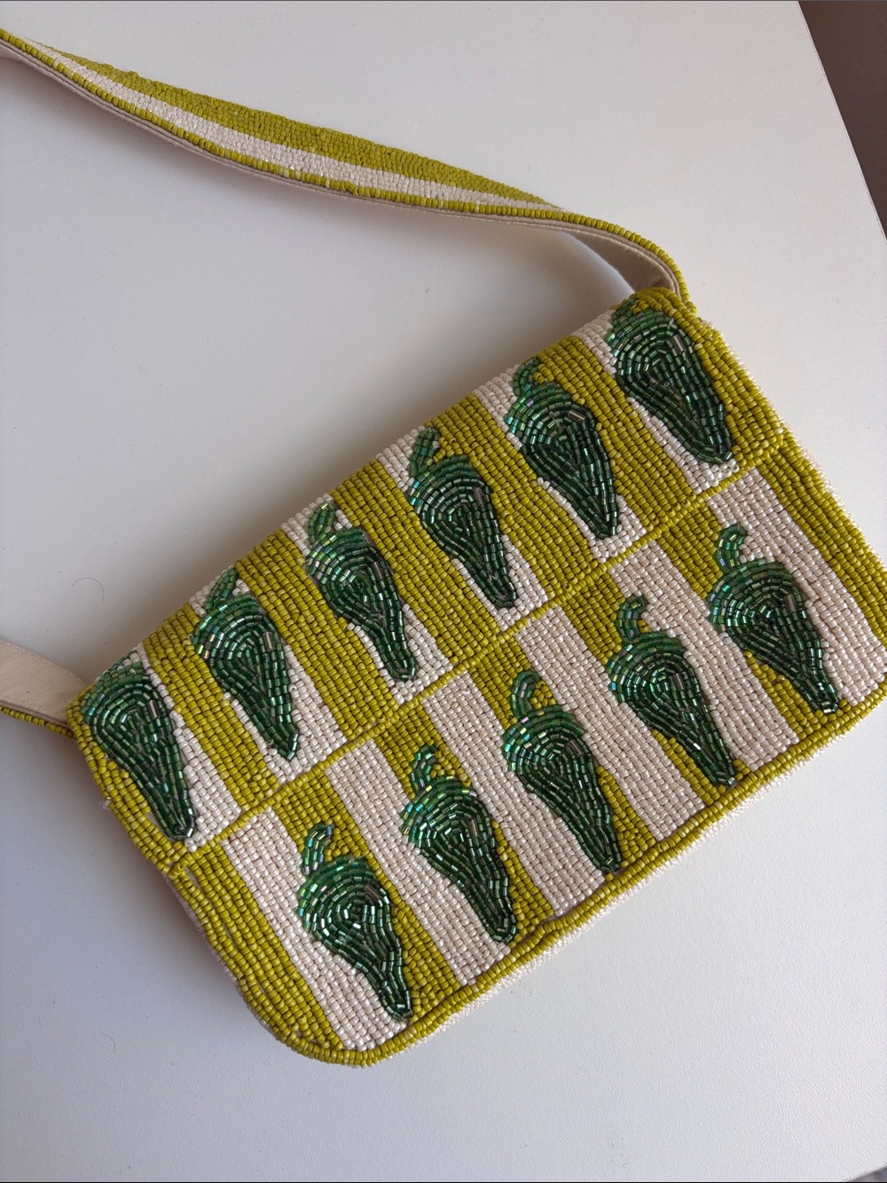 Maeve Anthropologie Fiona Jalapeรฑo Beaded Bag